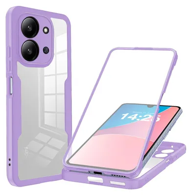 Produktbild von 360 Grad Rundum Schutz Handyhülle für Xiaomi Redmi 15C Full Cover Vollschutz Case Farbe: Violett