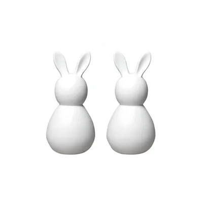 Produktbild von OSTERN Porzellanhase klein 2er Set Herren 3x2,5x5cm