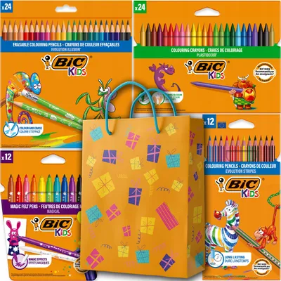Produktbild von BIC Großes Bastelset Geschenk Kinder Buntstifte Filzstifte