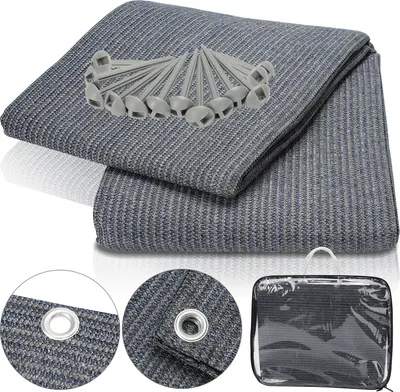 Immagine prodotto di Tappeto per tende da sole Jayseuw, tappeto per tende, protezione del prato, molte dimensioni, grigio, 300*400CM