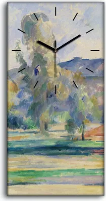 Produktbild von Wandbild Leinwand Bilder Wanduhr Geräuschlos Kunstdruck 30x60 Herbst Landschaft - schwarze Hände