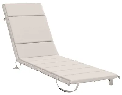 Imagen del producto de Cojín para tumbona GEMERT, 100% poliéster, blanco, 200 x 60 x 3 cm
