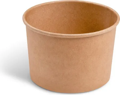 Produktbild von 50 Dessertbecher Eisbecher Papierbecher 475 ml – Braun, PE-beschichtet Ø 110 mm