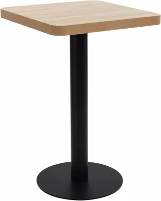 Produktbild von Bistrotisch Hellbraun 50x50 cm MDF Bistrotisch Outdoor Bartisch Set Stehtisch Holz