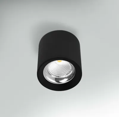 Obrázek produktu pro Stropní LED svítidlo CENTURY RONDO, černé, průměr 130 x 155 mm, 15 W, 230 V, 3000 K, 45 °C, stupeň ochrany IP20