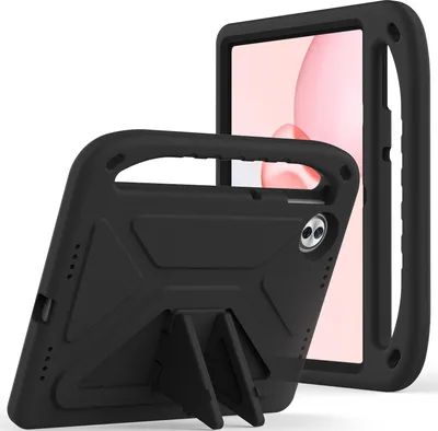 Produktbild von Hülle für Honor Pad 10 2025 12,1 Zoll, Leichte Stoßfeste Eva Kinder Schutzhülle mit Griff und Faltbarem Ständer Schwarz