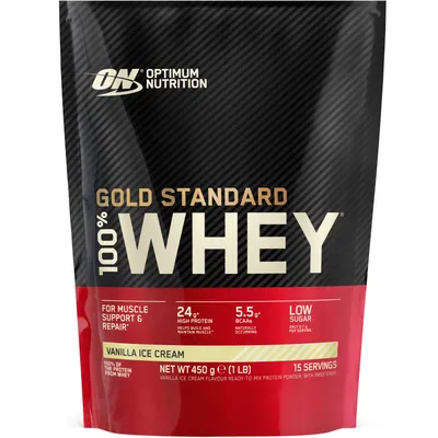 Obrázok produktu pre Optimum Nutrition Gold Standard Whey 450g Beutel Vanilkov zmrzlina