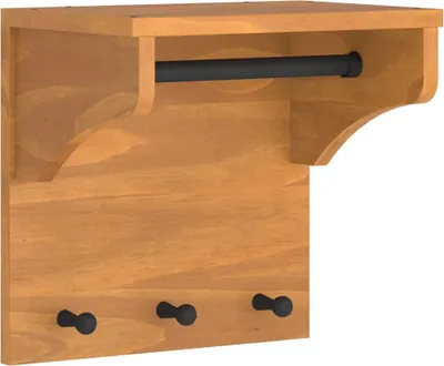 Immagine prodotto di vidaXL Appendiabiti da parete SANDNES 43x30x42 cm in legno di pino massiccio