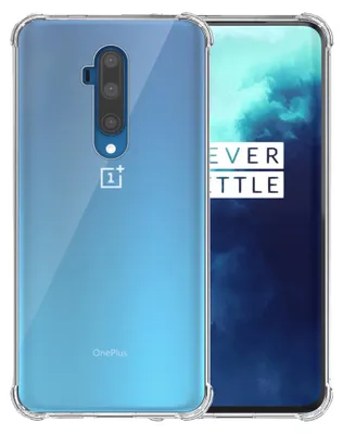 Zdjęcie produktu dla Etui na telefon pasujące do OnePlus 7T Pro Transparent - odporne na wstrząsy silikonowe etui TPU z przezroczystym zderzakiem - Smartphonics