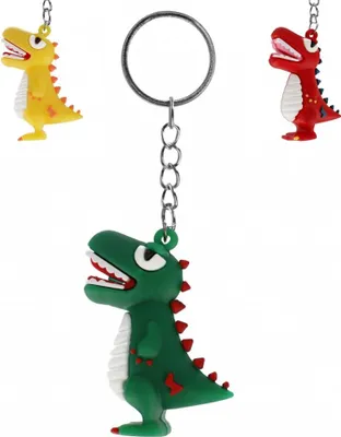 Image de Porte-clés en caoutchouc « Dinosaure » 5 cm Adar