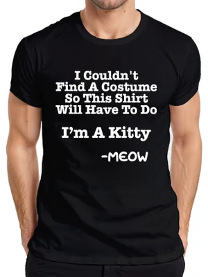 Obrázek produktu pro Nemohl jsem najít kostým Jsem kočička Halloween Katze Lustig Herren T-Shirt, Schwarz, L