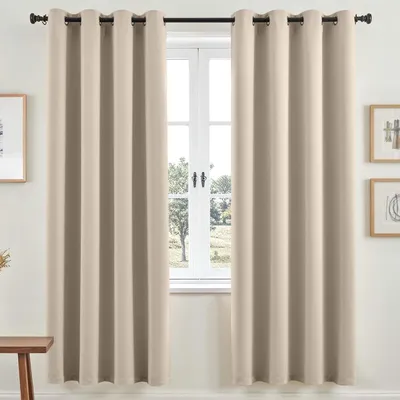 Produktbild von Verdunklungsvorhänge 200 x 140 cm, 2er Set, beige, für Schlafzimmer