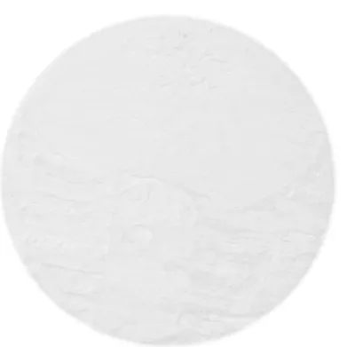 Produktbild von Fellteppich Rund 80 cm Weiß besonders weicher Hochflor