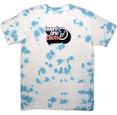 Produktbild von Twenty One Pilots Vintage Block Holiday Wash Collection Light Blue-White Dye-Wash XL T-Shirt