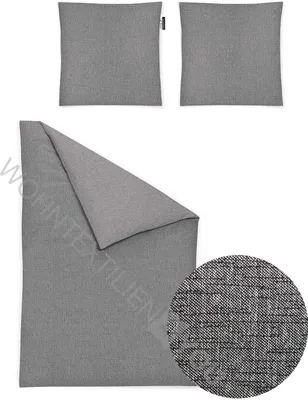 Produktbild von Irisette Mako-Satin Bettwäsche Carla 8253-12 grafit 100% Baumwolle, GRÖßENAUSWAHL:Einzel Kissenbezug 40 x 80 cm