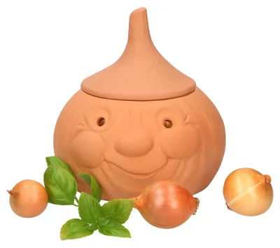 Obrázek produktu pro Mambocat Cibulový květináč Onni Terakotová nádoba s víkem pro skladování cca 900 g cibule