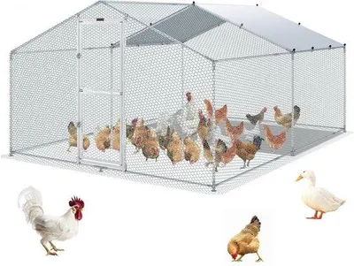 Productafbeelding van Famanu kippenhok, afmetingen 3 x 2 x 2 meter - Met beschermend dak van PE-weefsel