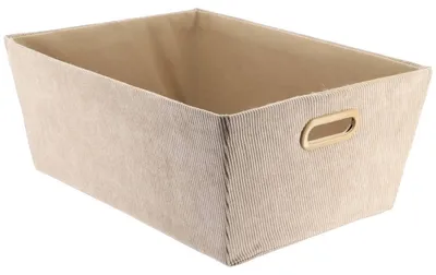Produktbild von Kleiderschrankkorb aus Cord, 32,5 x 45 x 18 cm, taupe