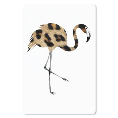 Produktbild von MuchoWow® Mauspad Mousepad Flamingo - Pantherdruck - Tier 40x60 cm - Mousepads - Maus Mat - Pad - Mausunterlage - Schreibtisch Accesoire