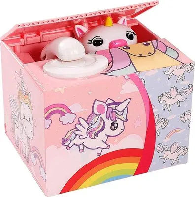 Produktbild von Sparbuch mit Einhorn-Automat für Kinder