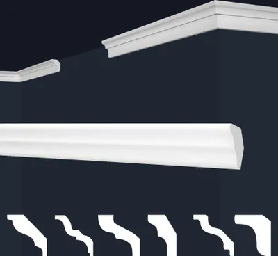Produktbild von MARBET DESIGN Stuckleisten XPS Styropor weiß - Deckenleisten Deckenstuck Leisten E-Leisten - (2 Meter / 1 Leiste E-2)