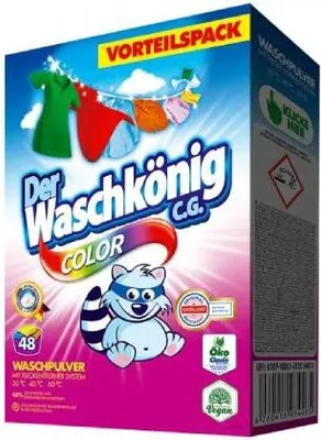 Zdjęcie produktu dla Der Waschkonig Color Proszek do Prania 48 prań 2,88 kg