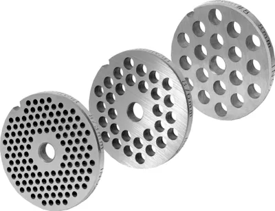 Produktbild von Fleischwolfscheibensatz 3 mm + 6 mm + 8 mm Bohrung für alle gängigen Fleischwolf Größen 8