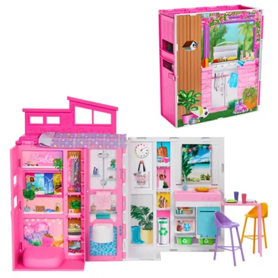 Obrázok produktu pre Barbie Barbie Domček Pre Bábiky So 4 Skladacími Zónami