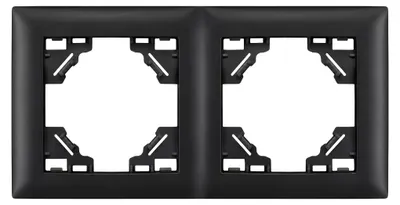 Immagine prodotto di Placca Doppia Per Prese Toolight Jhn014-2F Black