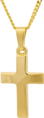 Produktbild von Gold Anhänger Kreuz  mit Goldkette massiv 333 - 8 Karat Gold 45 cm