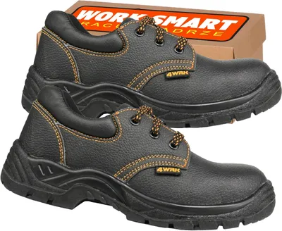 Zdjęcie produktu dla Ochronne skórzane buty robocze bez podnoska 4WRK CASTOR 01 45 czarne
