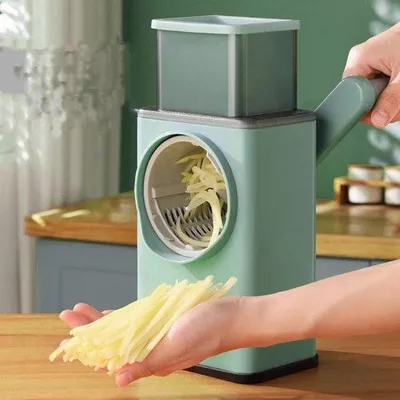 Produktbild von Manuelle Gemüseschneider – 4 Messer – Rotierender Schneideaufsatz
