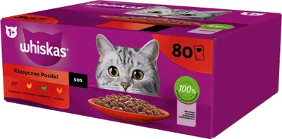 Obrázok produktu pre WHISKAS mokré krmivo pre mačky Classic v omáčke Mix 80x85g