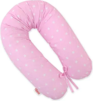 Immagine prodotto di Cuscino per la gravidanza - cuscino relax - rivestimento sfoderabile - supporto ottimale - stelle rosa