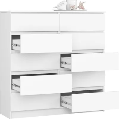 Zdjęcie produktu dla AKORD Furniture Factory OP0LK-1BIA013, Biały, 10 szuf., Matowy, 16 mm, 51 cm, 400 mm