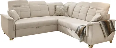 Produktbild von Ecksofa - 263 x 263 cm - Beige - Chenille - mit Ausziehfunktion und Bettkasten