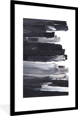Produktbild von MuchoWow® Gerahmtes Poster Farbe - Schwarz - Design 60x90 cm - Poster mit Schwarzem Bilderrahmen Wandposter Rahmen Foto Bilder - Dekoration - Wandposter Wohnzimmer - Hochwertig