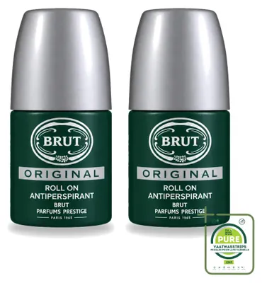 Obrázek produktu pro 2 x Deodorant Brut Original, roll-on – 50 ml – velké balení – 2 kusy