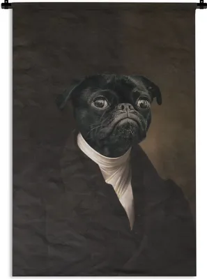 Produktbild von MuchoWow® Wandteppich Wandbehang Alte Meister - Hund - Tiere 120x180 cm Tapisserie Dekoration Wandtuch - Schlafzimmer - Dekorationen für das Haus