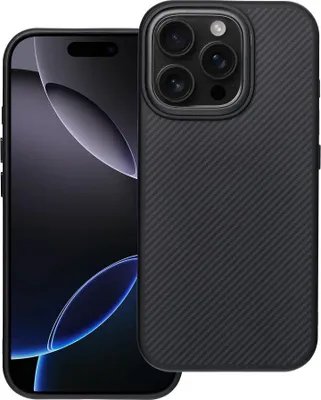 Image de Carbon Elite Mag Cover compatible avec MagSafe pour IPHONE 16 noir