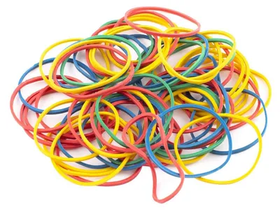 Produktbild von Elastische Gummibänder für den Haushalt, die Arbeit und das Büro, wiederverwendbar, langlebig, 1 kg, sortiert nach Farbe