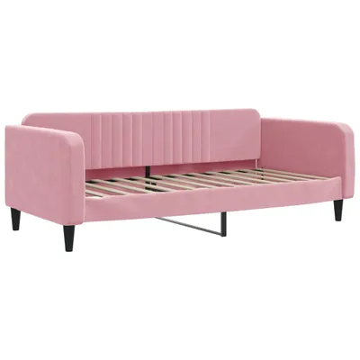 Image de Lit de repos rose 100x200 cm velours