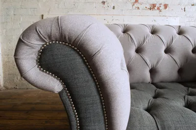 Produktbild von Chesterfield Design Luxus Polster Sofa Couch Sitz Garnitur Leder Textil Neu #127