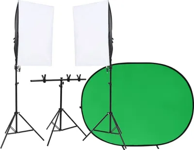 Zdjęcie produktu dla Fotograficzny zestaw studyjny z oświetleniem i tłem