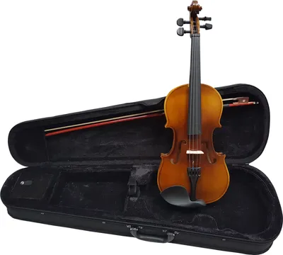 Produktbild von 4/4 Geigenset Natur Retro im Set - Koffer, Bogen, Kolophonium, Feinstimmer - Violine VS4/4