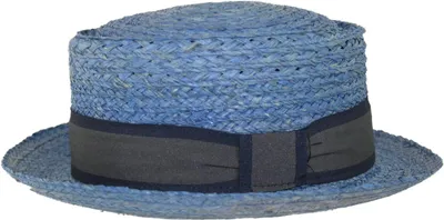 Produktbild von BALKE Pork Pie Strohhut mit Ripsband jeansblau Gr. XL