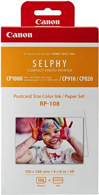 Produktbild von Canon RP-108 Farbtinte + 100 x 148 mm Papier, 108 Blatt, Farbsublimations-Tinte, Value pack