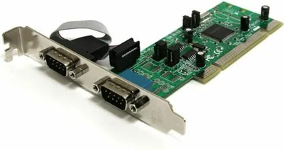 Produktbild von StarTech.com 2 Port Serielle RS422/485 PCI Schnittstellenkarte mit 161050 UART, PCI/PCI-X, Seriell, RS-422, RS-485, CE, FCC, SystemBase -SB16C1052PCI, 128 Kbit/s
