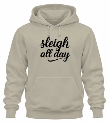 Zdjęcie produktu dla sleigh all day christmas santa reindeer advent christki uni bluza z kapturem, nature, M