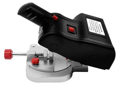 Produktbild von Elektrische Stichsäge - Tischgerät - 90W Motor - 6000 U/min regelbar - 0–45° Gehrungsschnitt - EU-Stecker 220V 50Hz - Für Holz, Metall, Stein - Silber/Schwarz